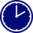 blue clock icon reading 2 oclock