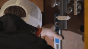 plumbing repair in progress